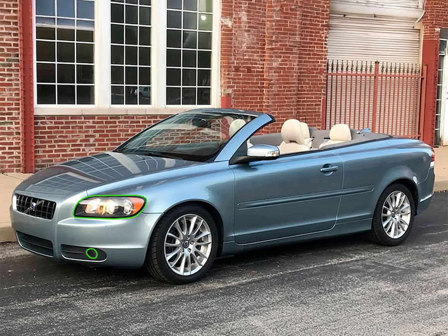 volvo c70 2006-2010 Headlight Protection Installation Location
