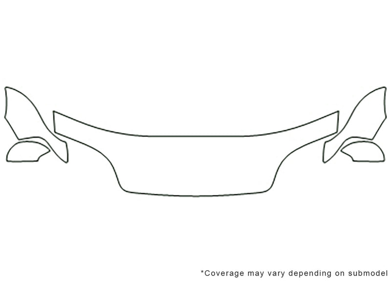 s40 Avery Dennison Clear Bra Hood Precut PPF Diagram