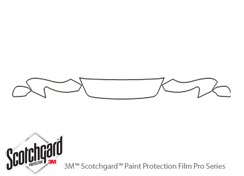 s40 3M Clear Bra Hood Precut PPF Diagram