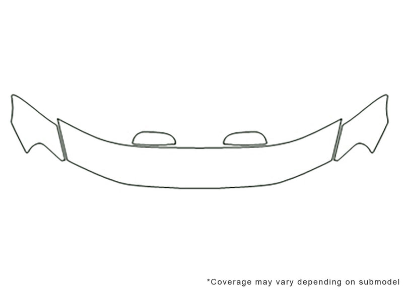 s60 3M Clear Bra Hood Precut PPF Diagram