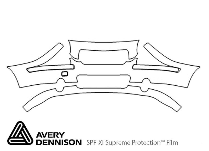 s60 Avery Dennison Clear Bra Bumper Precut PPF Diagram