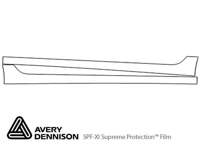 s60 Avery Dennison Clear Bra Door Cup Precut PPF Diagram