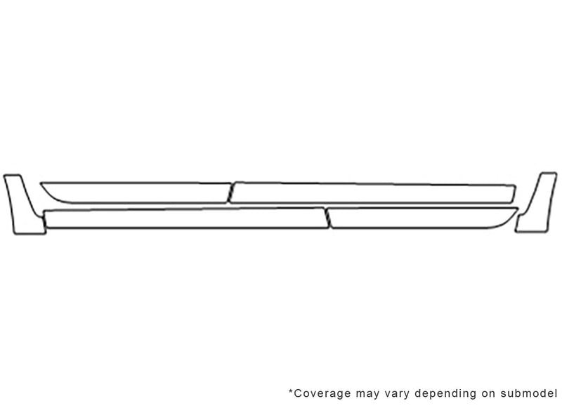 s60 3M Clear Bra Door Cup Precut PPF Diagram