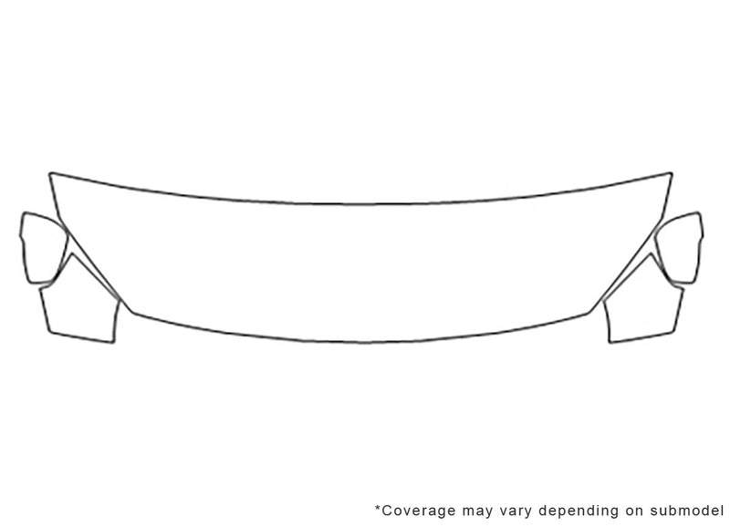s60 3M Clear Bra Hood Precut PPF Diagram