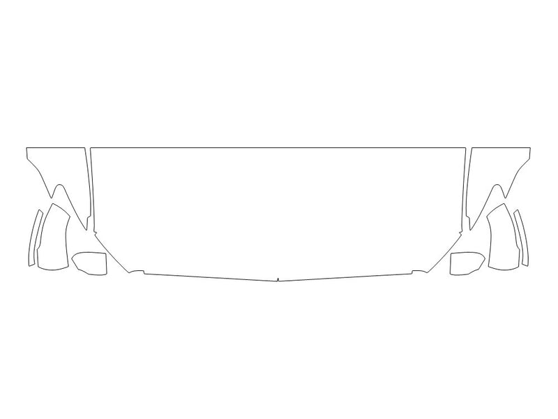 s60 Avery Dennison Clear Bra Hood Precut PPF Diagram