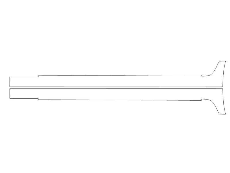 s60 Avery Dennison Clear Bra Door Cup Precut PPF Diagram