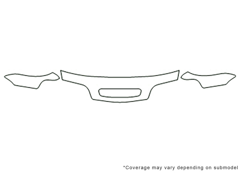 s70 Avery Dennison Clear Bra Hood Precut PPF Diagram