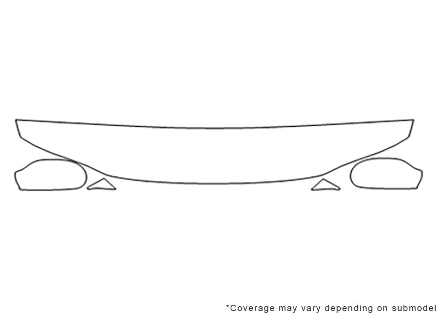 s80 3M Clear Bra Hood Precut PPF Diagram