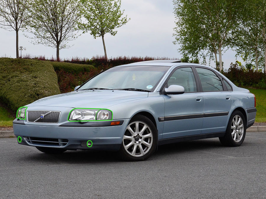 volvo s80 1999-2003 Headlight Protection Installation Location