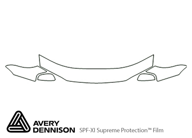 s80 Avery Dennison Clear Bra Hood Precut PPF Diagram