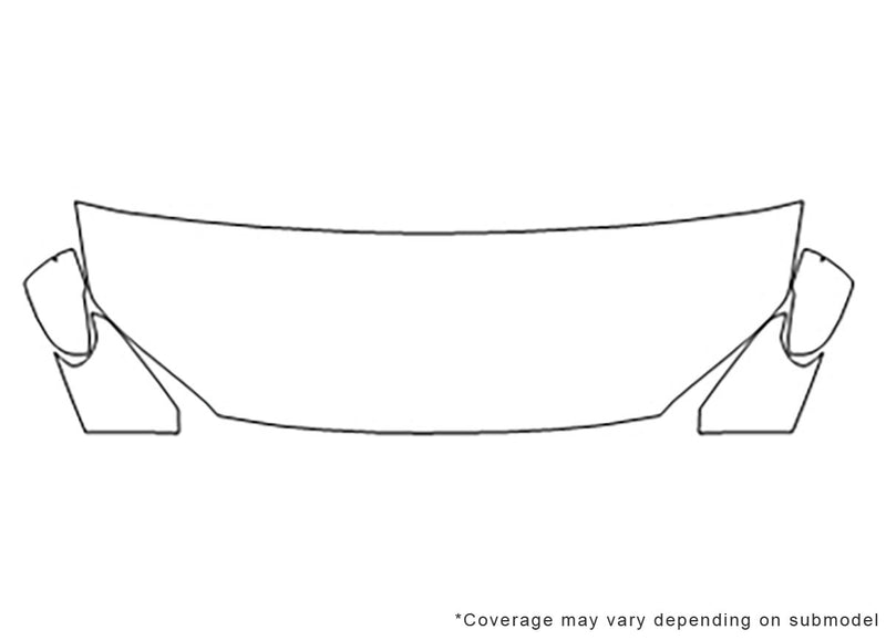 s80 3M Clear Bra Hood Precut PPF Diagram