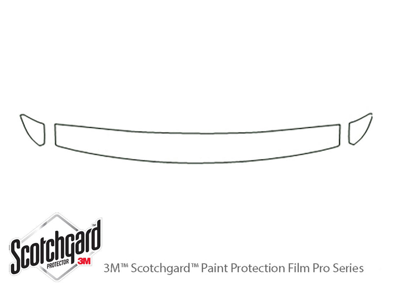 s90 3M Clear Bra Hood Precut PPF Diagram