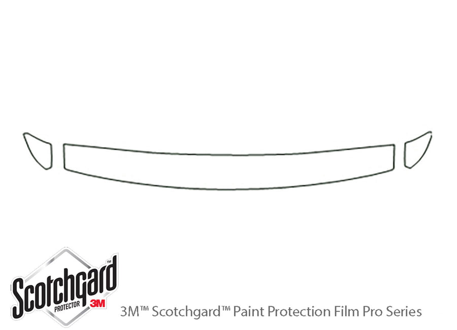 s90 3M Clear Bra Hood Precut PPF Diagram