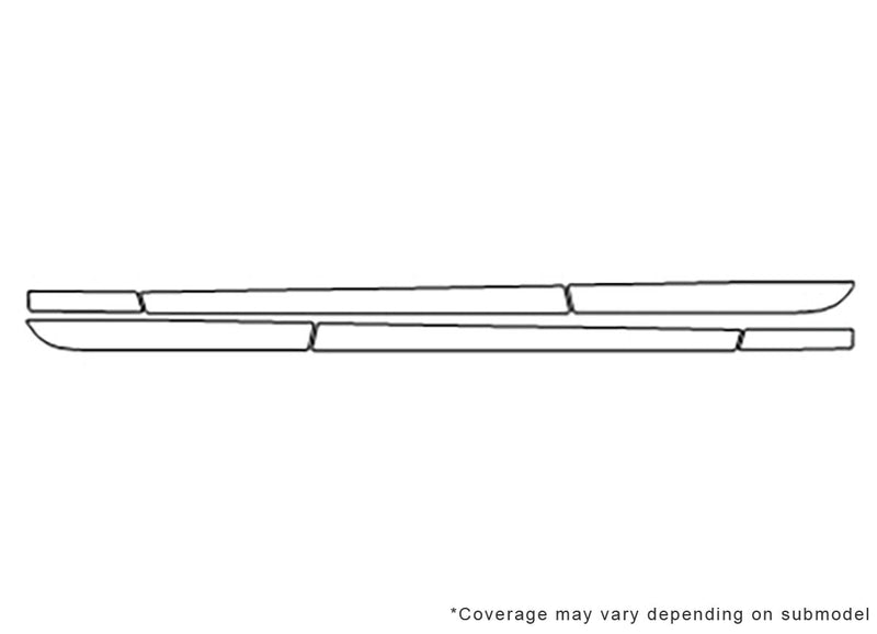 s90 3M Clear Bra Door Cup Precut PPF Diagram