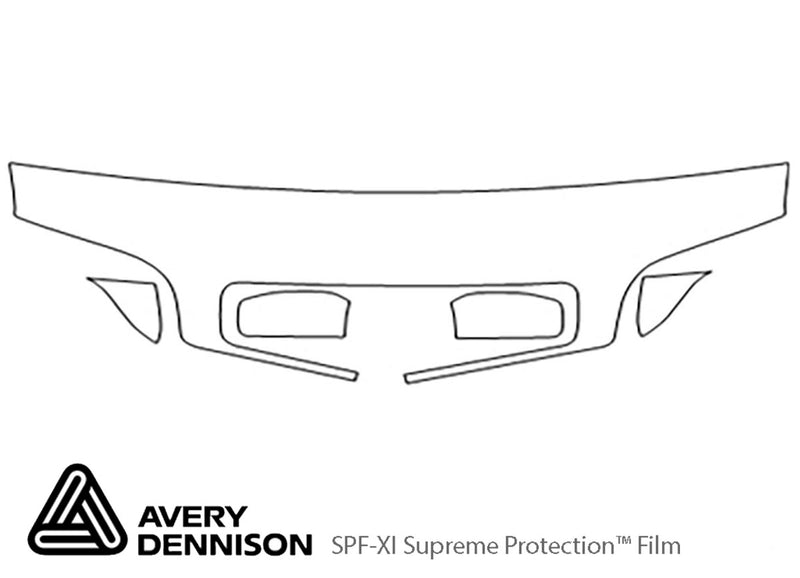 v40 Avery Dennison Clear Bra Hood Precut PPF Diagram