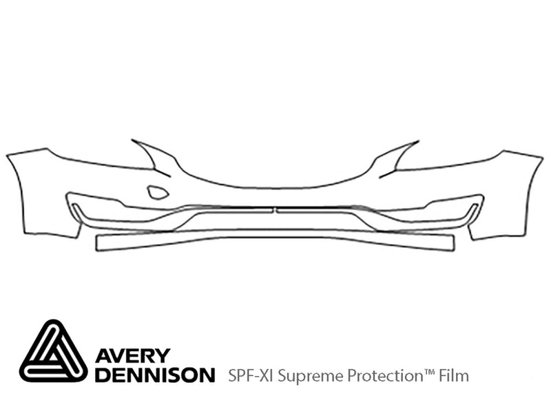 v60 Avery Dennison Clear Bra Bumper Precut PPF Diagram