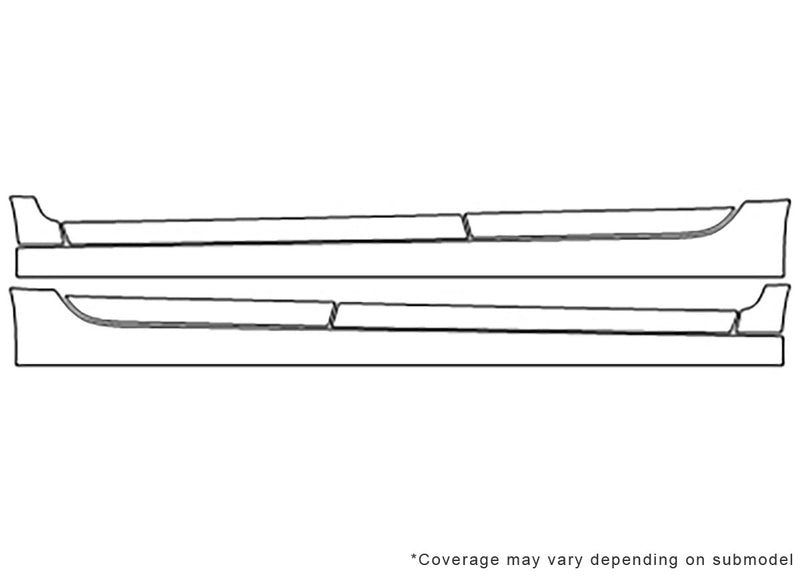 v60 Avery Dennison Clear Bra Door Cup Precut PPF Diagram