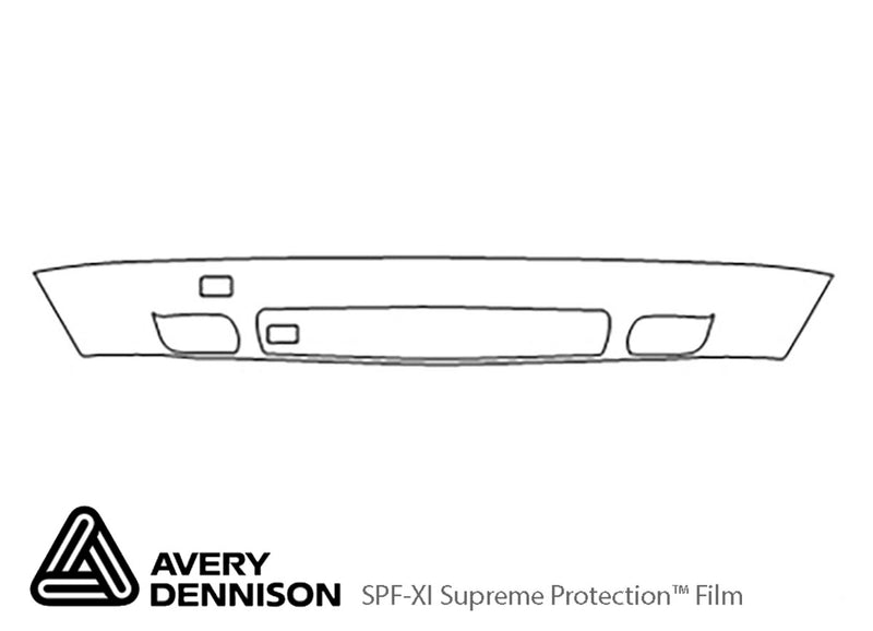 v70 Avery Dennison Clear Bra Bumper Precut PPF Diagram