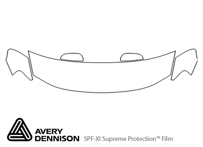 v70 Avery Dennison Clear Bra Hood Precut PPF Diagram