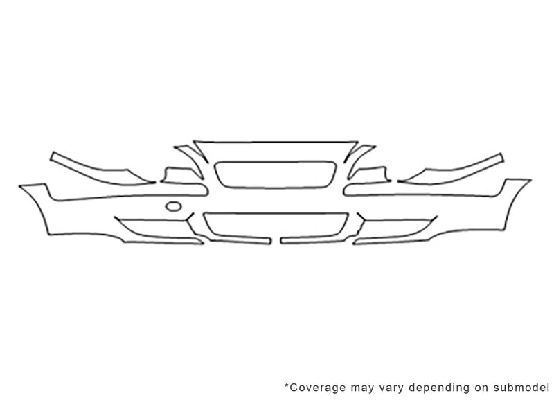 v70 3M Clear Bra Bumper Precut PPF Diagram