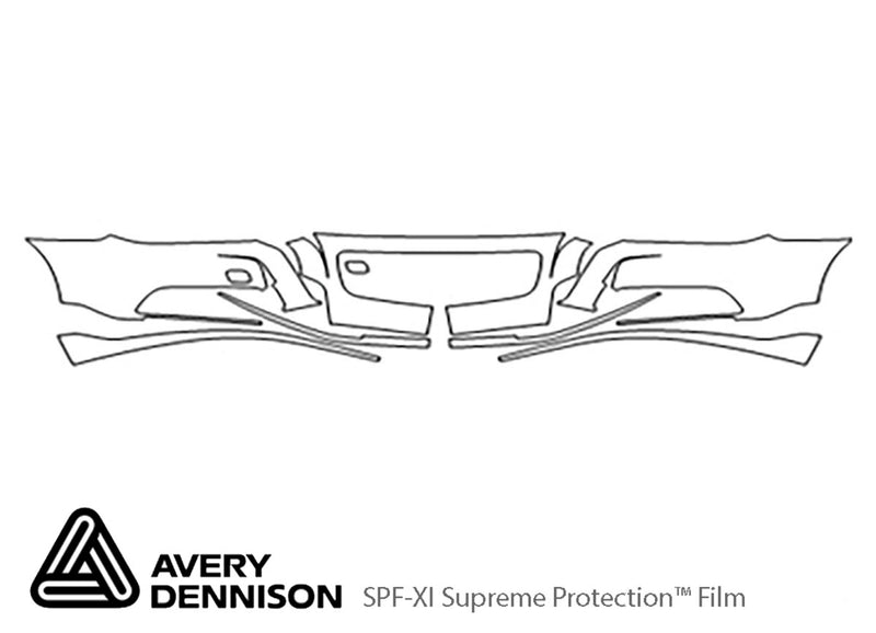 v70 Avery Dennison Clear Bra Bumper Precut PPF Diagram