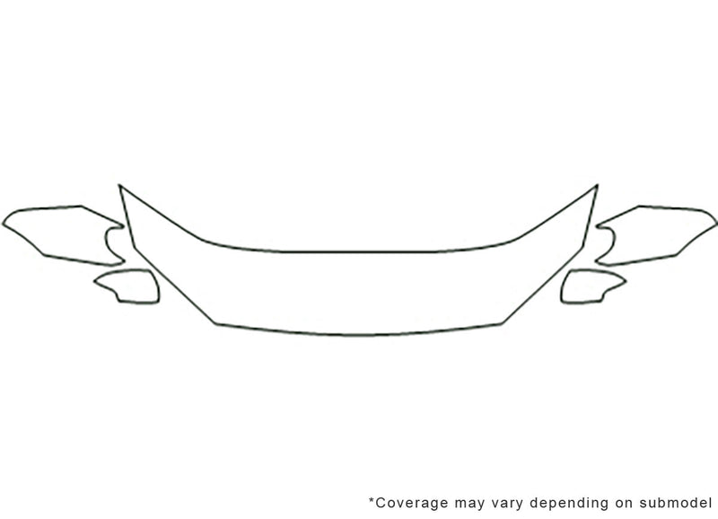 v70 3M Clear Bra Hood Precut PPF Diagram