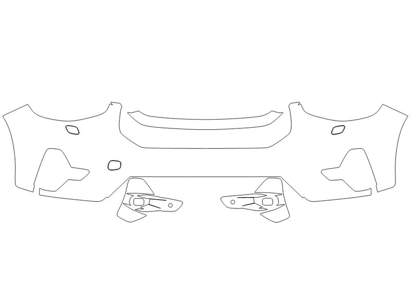 xc40 Avery Dennison Clear Bra Bumper Precut PPF Diagram