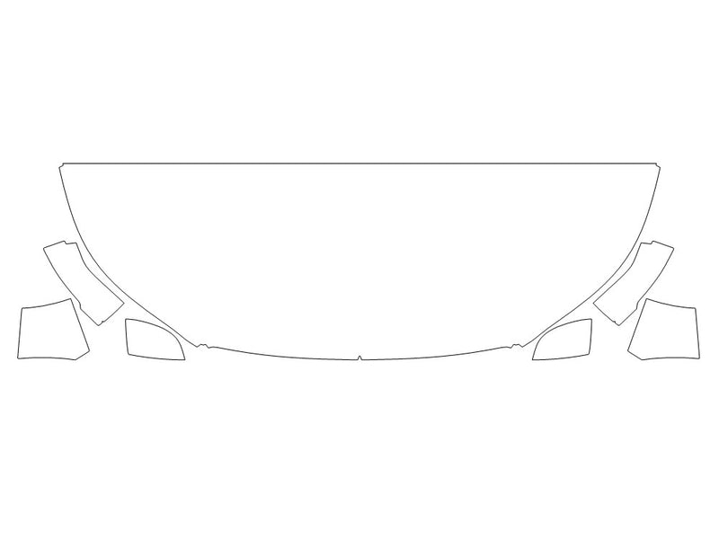 xc40 3M Clear Bra Hood Precut PPF Diagram
