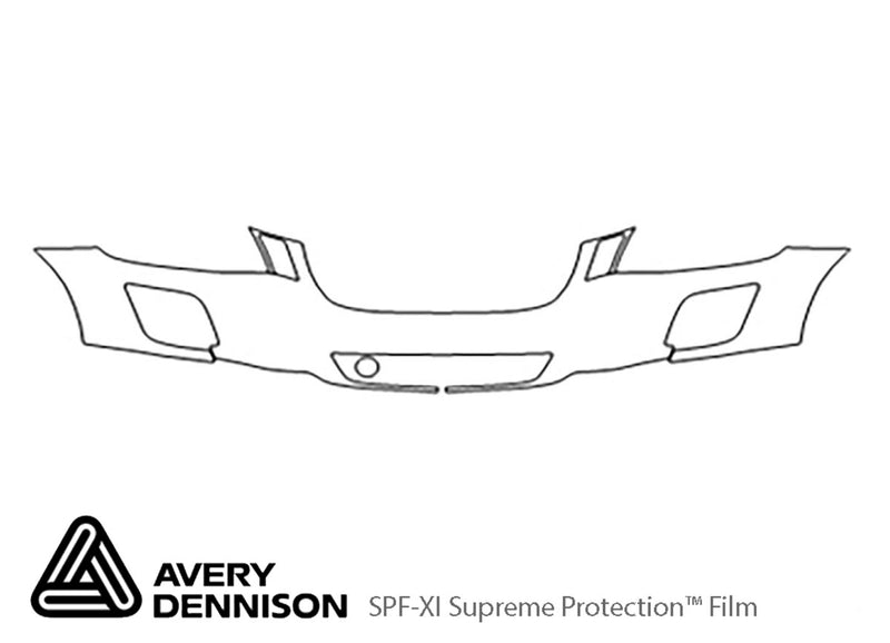 xc60 Avery Dennison Clear Bra Bumper Precut PPF Diagram