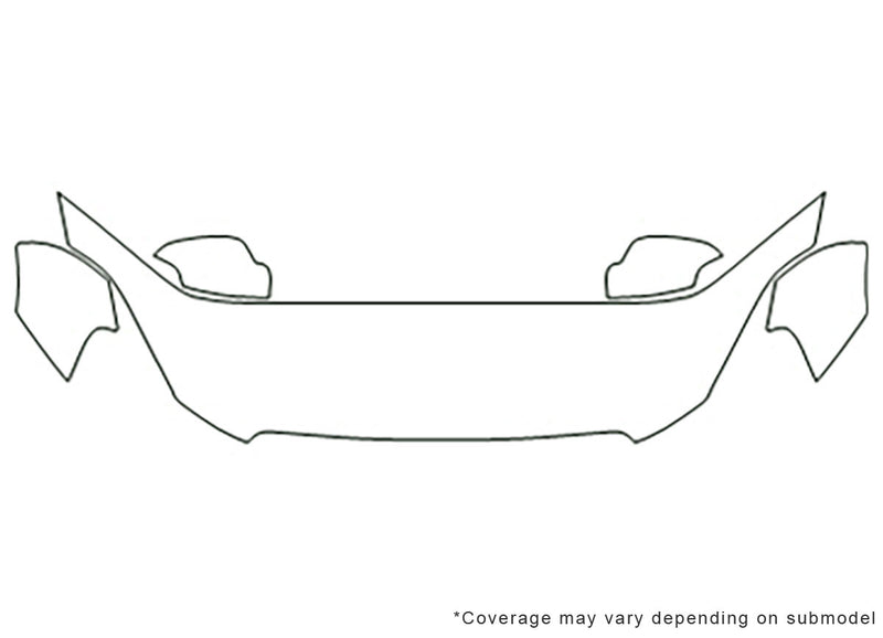 xc60 3M Clear Bra Hood Precut PPF Diagram