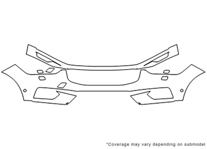 xc60 Avery Dennison Clear Bra Bumper Precut PPF Diagram