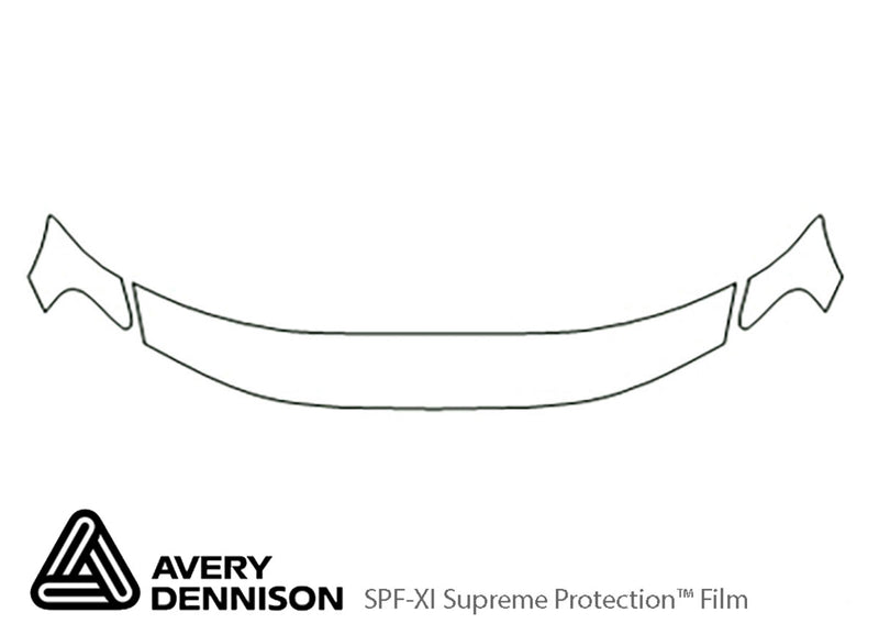 xc70 Avery Dennison Clear Bra Hood Precut PPF Diagram