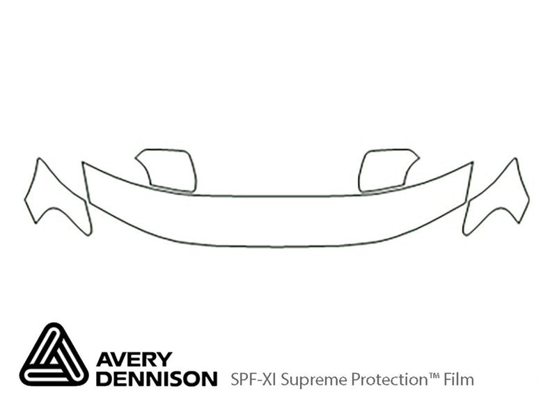 xc70 Avery Dennison Clear Bra Hood Precut PPF Diagram
