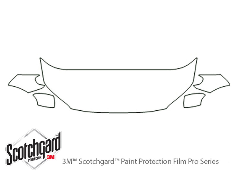 xc70 3M Clear Bra Hood Precut PPF Diagram
