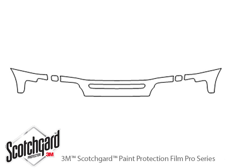 xc90 3M Clear Bra Bumper Precut PPF Diagram