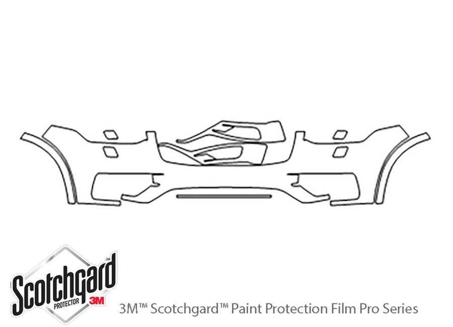 xc90 3M Clear Bra Bumper Precut PPF Diagram