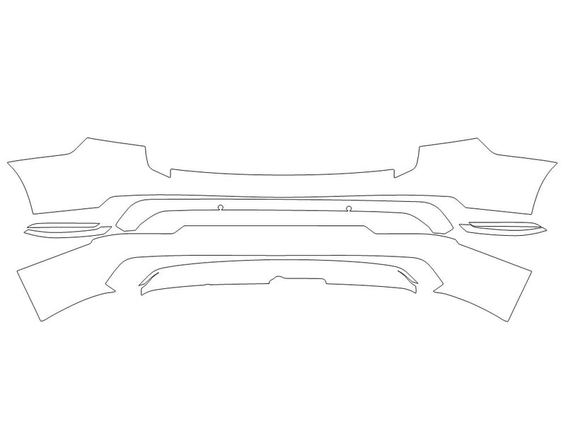 xc90 3M Clear Bra Door Cup Precut PPF Diagram