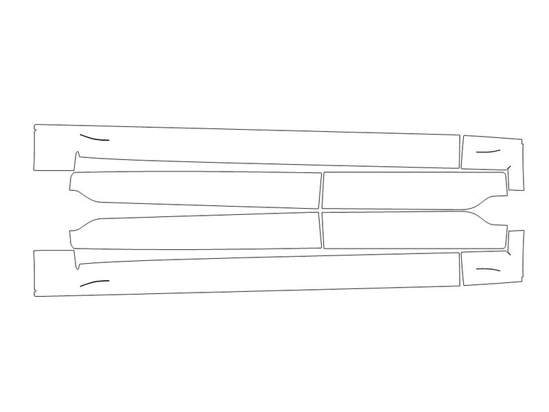 xc90 3M Clear Bra Door Cup Precut PPF Diagram