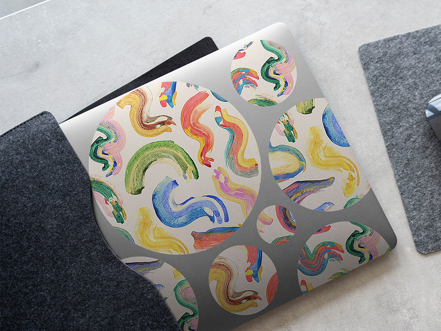 walk away abstract geometric DIY Laptop Stickers