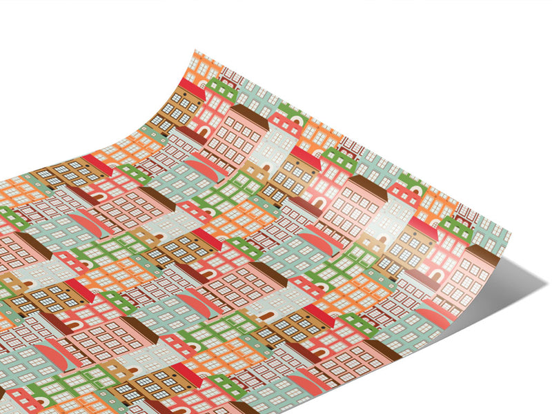 Walk Ups Cityscape Vinyl Wraps~Rwraps Series 914 Digitally Printed Vinyl Wrap~1