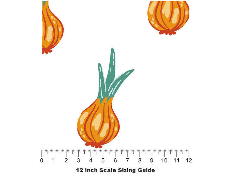 Walla Walla Vegetable Vinyl Film Pattern Size 12 inch Scale~Rwraps Walla Walla Vegetable Sizing Chart~2