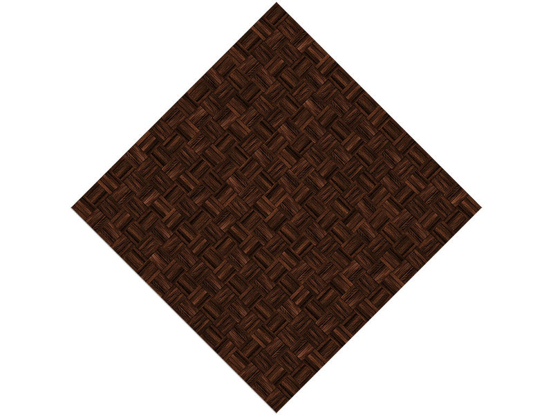 Walnut Wooden Parquet Vinyl Wrap Pattern