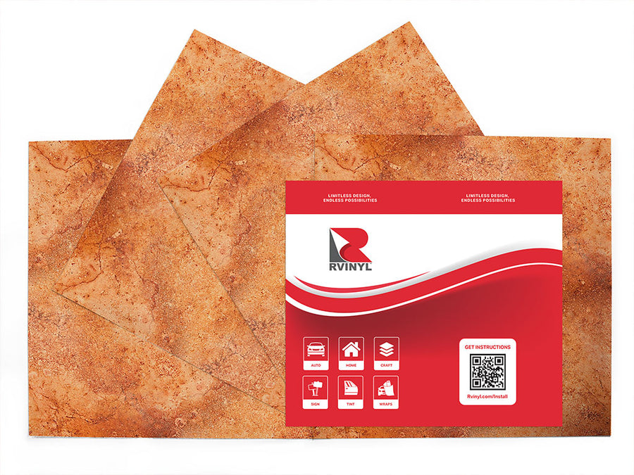 walnut travertine stone Craft Vinyl Sheet Pack