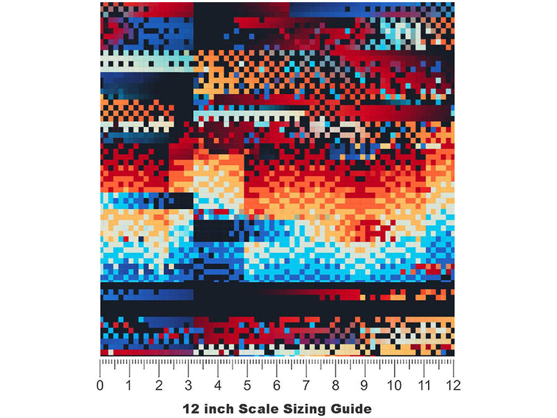 Warped Screen Technology Vinyl Film Pattern Size 12 inch Scale~Rwraps Warped Screen Technology Sizing Chart~3