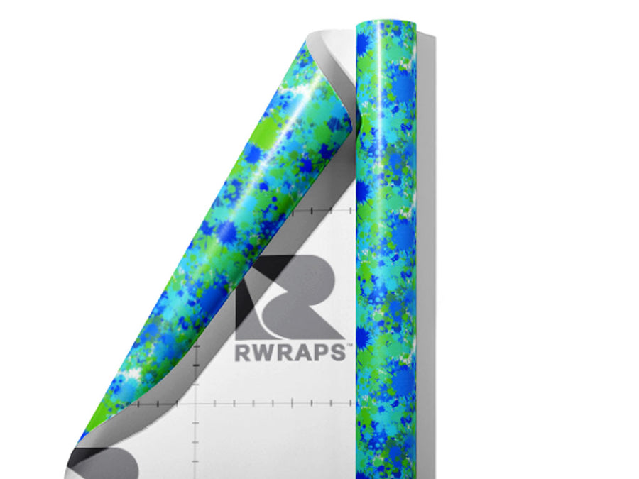 Water Me Paint Splatter Wrap Film Sheets~Rwraps Series 914 Water Me Paint Splatter Scrolled Sheet~3