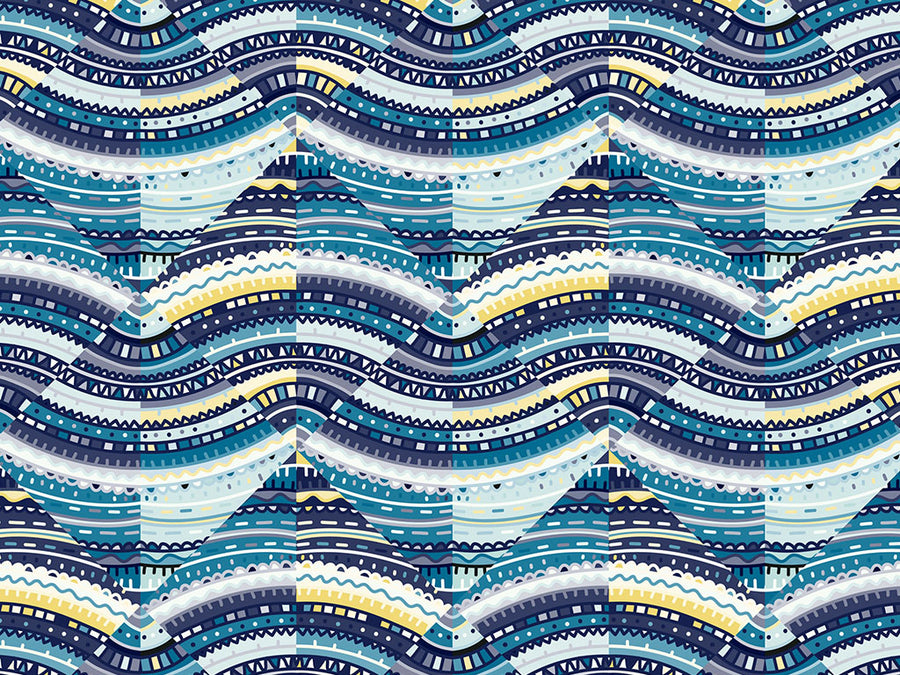 Water Static Art Deco Vinyl Wrap Pattern~Rwraps Series 914 Digitally Printed Vinyl Wrap~0