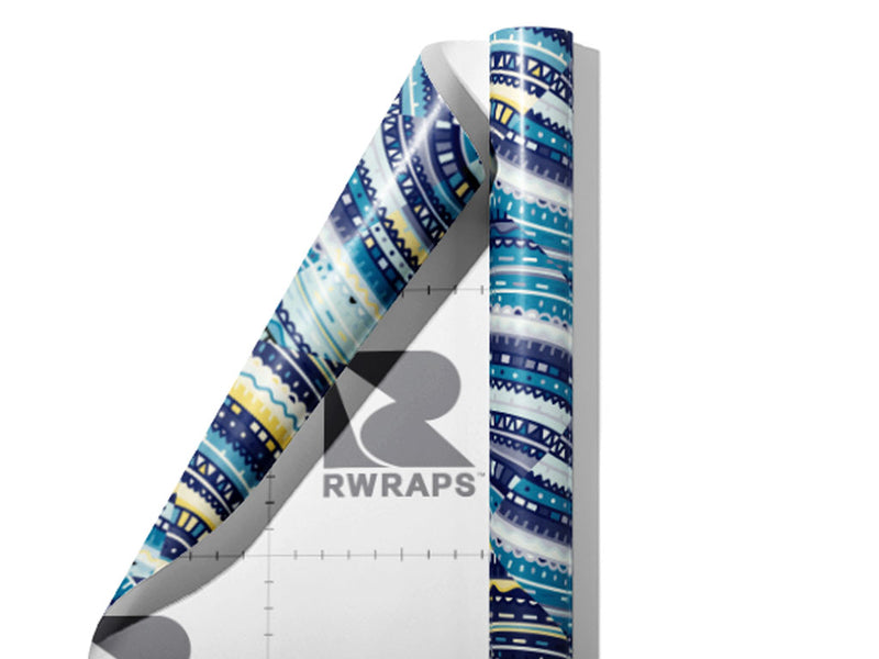 Water Static Art Deco Wrap Film Sheets~Rwraps Series 914 Water Static Art Deco Scrolled Sheet~3