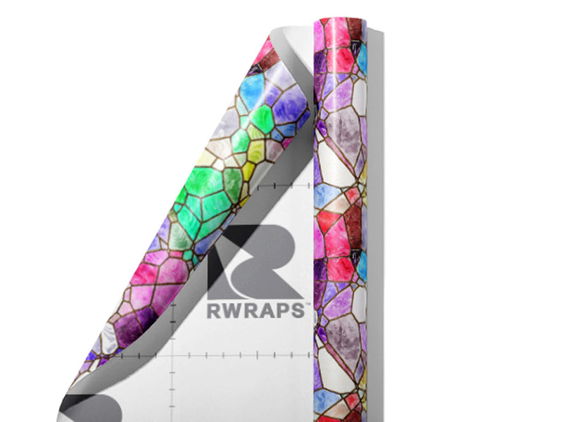 Watercolor Combinations Mosaic Wrap Film Sheets~Rwraps Series 914 Watercolor Combinations Mosaic Scrolled Sheet~3