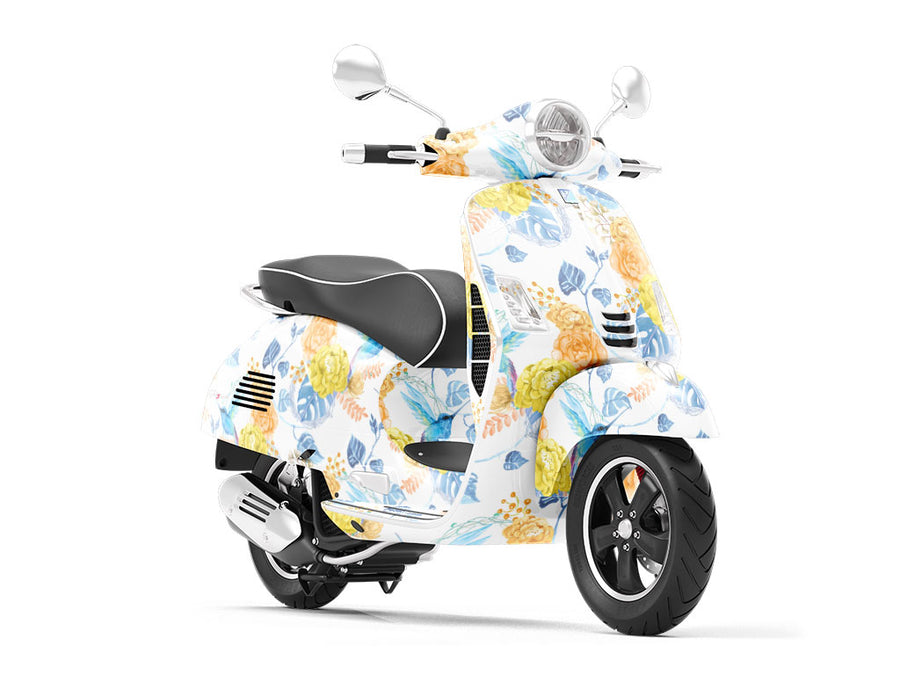 Watercolor Flight Birds Vespa Scooter Wrap Film