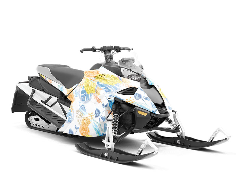Watercolor Flight Birds Custom Wrapped Snowmobile